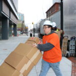 unloading office furniture
